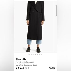 Fleurette long cashmere coat